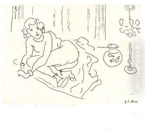 Nu couche a la Lampe venitienne