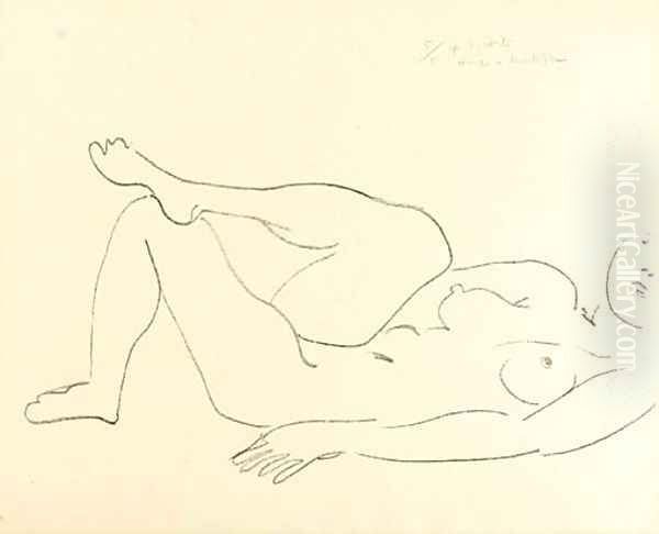 Nu couche au Visage incomplet--Etude de Jambes - view 1