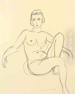 Nu assis les Bras etendus by Henri Matisse