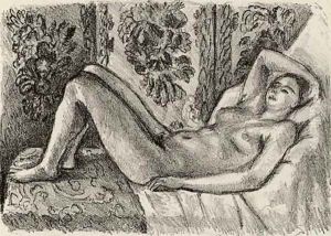 Nu couche au Paravent Louis XIV by Henri Matisse