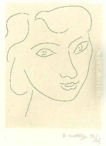 Visage de trois-quarts by Henri Matisse