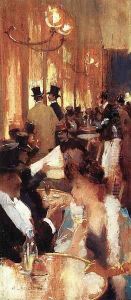 Au Café (At the Café) by Willard Leroy Metcalf