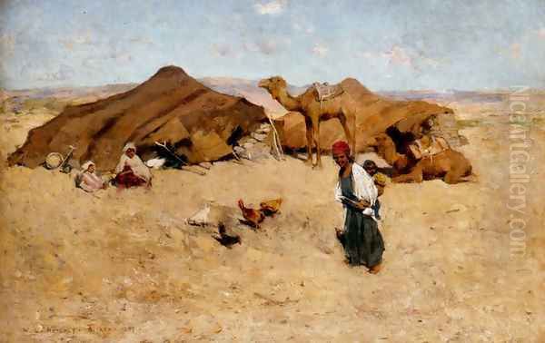 Arab encampment, Biskra - view 1