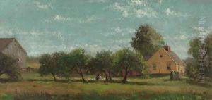 Yellow House in a Country Landscape Yellow House in a Country Landscape