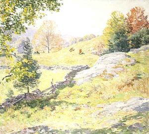 Hillside Pastures September 1922 by Willard Leroy Metcalf