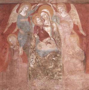 Madonna and Child with Angels c. 1468 by Francesco Di Giorgio Martini