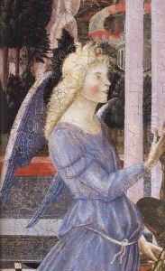Annunciation (detail) 1470-72 by Francesco Di Giorgio Martini
