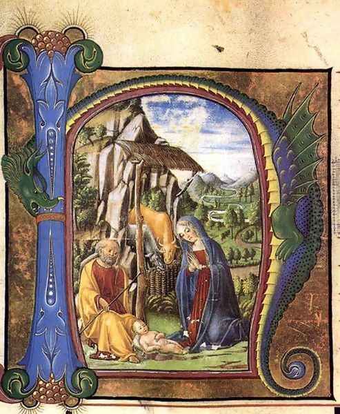 Nativity (in an Antiphonary) c. 1460 - view 1
