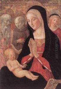 Madonna and Child with Saints and Angels c. 1469 by Francesco Di Giorgio Martini