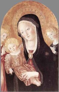 Madonna and Child with Two Angels 1465-66 by Francesco Di Giorgio Martini