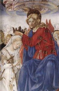 The Coronation of the Virgin (detail 1) 1472-73 by Francesco Di Giorgio Martini