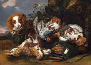 Hund Mit Jagdtrophae by Jan Fyt