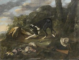 Chien Gardant Un Trophee De Chasse by Jan Fyt