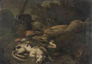 (olanda 1609-1661)
Cane A Guardia Del Trofeo Di Caccia Nel Bosco by Jan Fyt