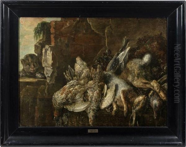 Jagdstilleben Mit Vogeln Und Hase - view 1