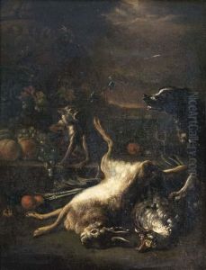 Untitled (still Life With Hound, Rabbit And Monkey by Jan Fyt