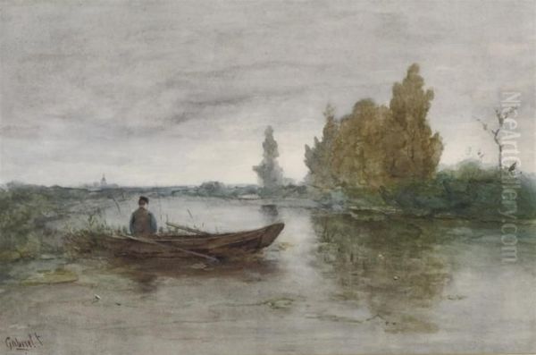 An Angler In A Polder Landscape - view 1