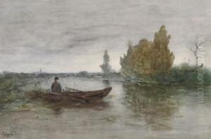 An Angler In A Polder Landscape