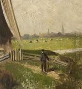 Landschaft Mit Windmuhle Landschaft Mit Windmuhle