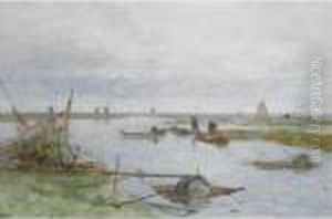 A View Of The Kamperveenderij (het Zwijnsleger Near Grafhorst) by Paul Joseph Constantine Gabriel