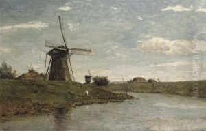 Windmills At Kinderdijk by Paul Joseph Constantine Gabriel