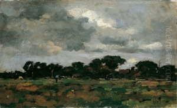 Hollandische Landschaft.
Signiert Unten Rechts: Gabriel. Ol Auf Leinwand. H 27; B 44 Cm.
Provenienz: Galerie F.a.c. Prestel, Frankfurt/main. Gabriel War Einer
Der Fuhrenden Vertreter Der Haager Schule Und Als Maler Der Heimatlichen
Landschaft Eine - view 1