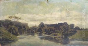 A Village By A River by Paul Joseph Constantine Gabriel