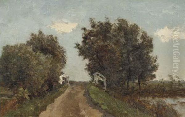 Landschap Met Brug: Landscape With A White Bridge - view 1