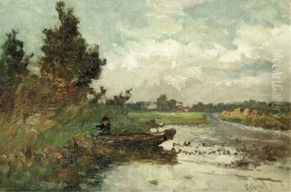 An Angler In A Polder Landscape - view 1