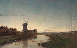 Le Point Du Jour, Vue Prise Dans Les Environs De Amsterdam(hollande) by Paul Joseph Constantine Gabriel