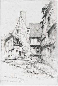 Une Rue A Candebec by Clarence Alphonse Gagnon
