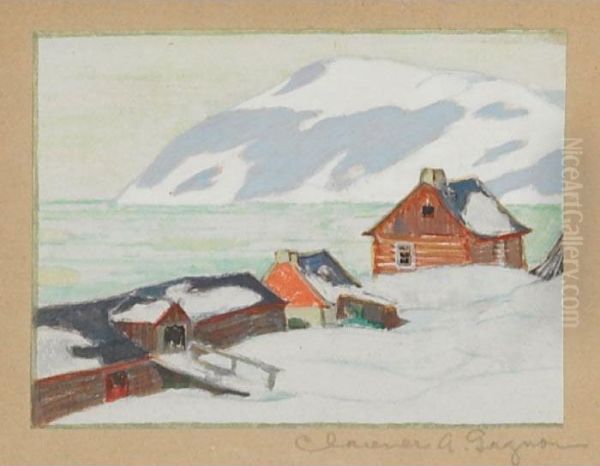 Village By The Water, Winter - view 1