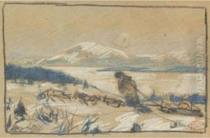 Etude Preliminaire Pour "le Grand Silence Blanc", Page 94 by Clarence Alphonse Gagnon