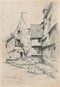 Rue A Caudebec En Caux by Clarence Alphonse Gagnon