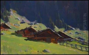 Dans Les Alpes by Clarence Alphonse Gagnon
