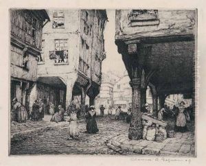 Rue Des Cordeliers by Clarence Alphonse Gagnon