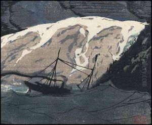 Le Grand Silence Blanc - Sailing Ship by Clarence Alphonse Gagnon