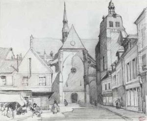 A Town In France by Clarence Alphonse Gagnon