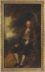 Portrait Of John Wilkinson, 
Seated Full-length, In A Brown Coat, A Stick And Hat In His Hands, In A 
Landscape