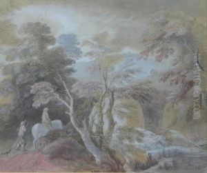 Travellers In A Wooded Landscape