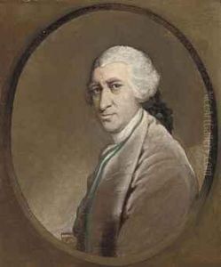 Portrait Of A Gentleman, Half-length, In A Grey Coat, In A Feignedoval by Thomas Gainsborough