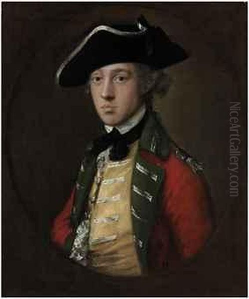 Portrait Of An Officer, 
Traditionally Identified As General Jameswolfe (1727-1759), Half-length,
 In Military Uniform With A Scarletcoat With Green Facings And A Yellow 
Waistcoat With Loops Oflace - view 1