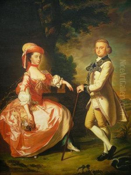 Portrait Of A Couple In A Rural
Landscape - view 1