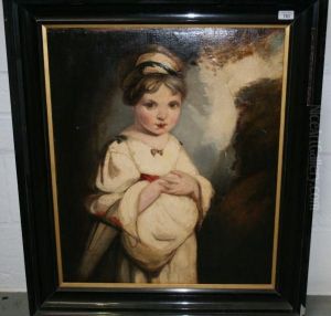 Study Of A Young Girl Wearing A White Dress