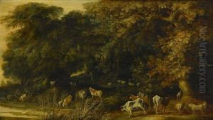 Pastoral Scene With A Herdsman And Livestock Pastoral Scene With A Herdsman And Livestock