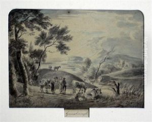 Cattle Drovers In A Landscape
