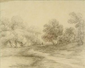 A Woodedlandscape by Thomas Gainsborough