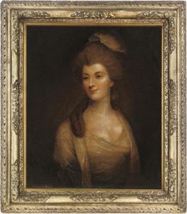 Portrait Of A Lady, Bust-length, In A White Dress by Thomas Gainsborough