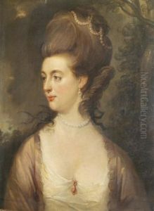 Portrait Of An Elegant Ladyin Pearls by Thomas Gainsborough