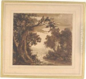 'wooded Landscape', Brown And
Black Washes, 20cm X 23cm, Mounted But Unframed. * Provenance:- Ex Dean
Of Canterbury's Estate And The Mackeson Collection. 40-60 by Thomas Gainsborough